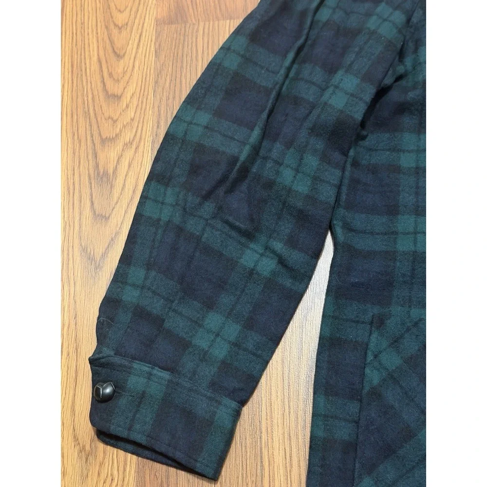 Pendleton Blazer Mens Large Black Watch Plaid Virgin Wool Vintage Made in USA